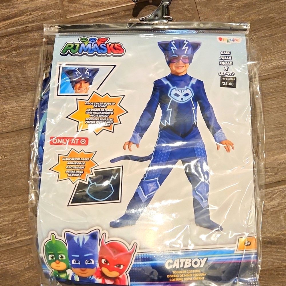 Pj Masks Catboy toddler costume size 4t to 5t